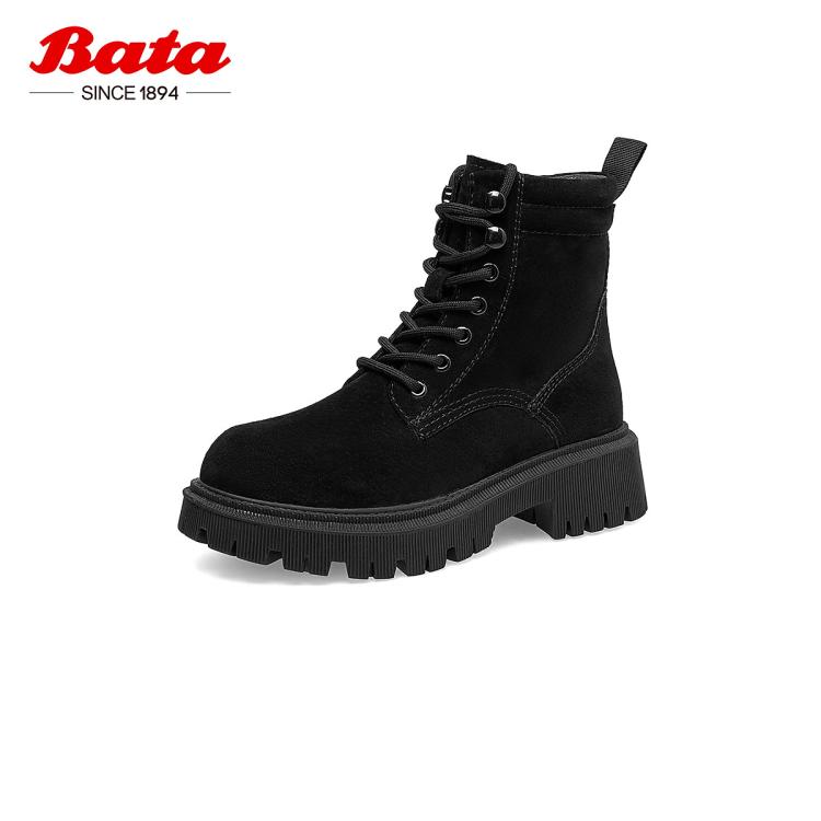 限尺码：Bata 拔佳 女士英伦风马丁靴 179元