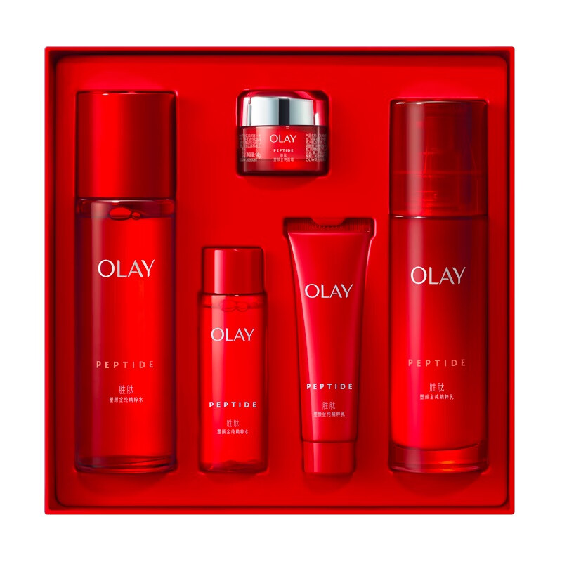 移动端、京东百亿补贴：OLAY 玉兰油 大红瓶塑颜水乳礼盒套装护肤品抗皱淡