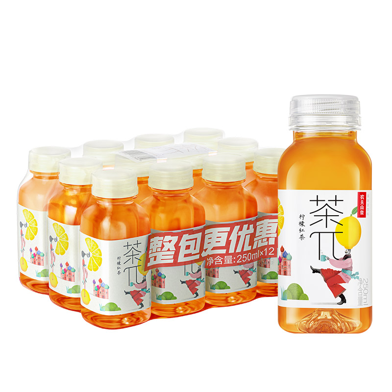 88VIP：NONGFU SPRING 农夫山泉 茶π蜜桃乌龙/柠檬红茶250ml*12瓶 15.9元