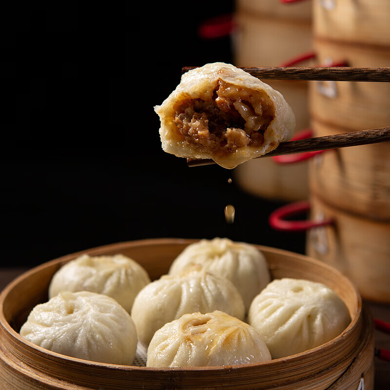 plus会员嵊州老面猪肉小笼包1250g约50个70元包邮双重优惠