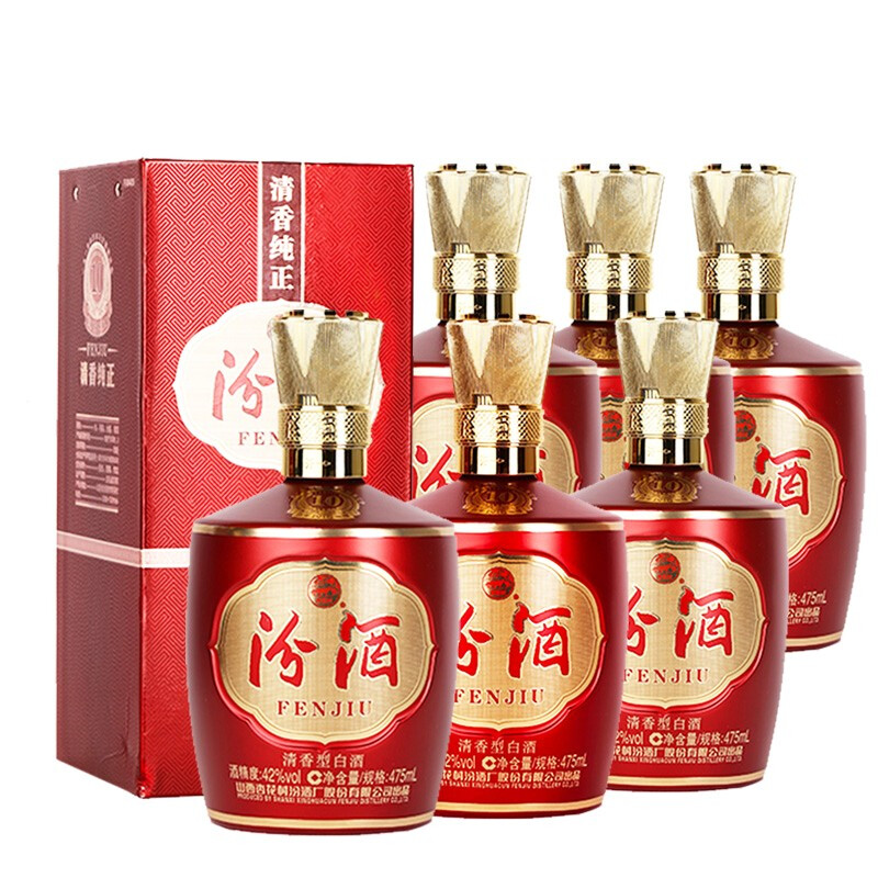 汾酒 1915巴拿马10 42%vol 清香型白酒 475ml*6瓶 1282.88元