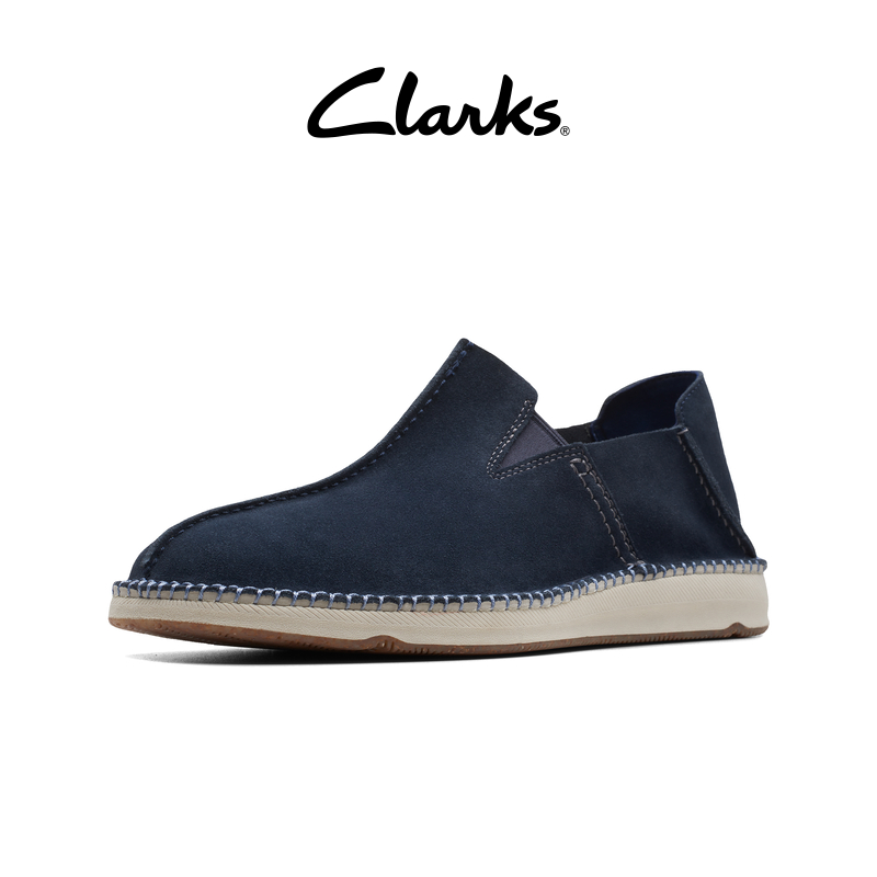 Clarks 其乐 男鞋高斯基系列春夏休闲鞋舒适透气一脚蹬休闲皮鞋 598.79元（需