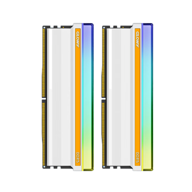 GLOWAY 光威 神策RGB系列 DDR5 6400MHz RGB 台式机内存 灯条 皓月白 32GB（16GBx2） 725