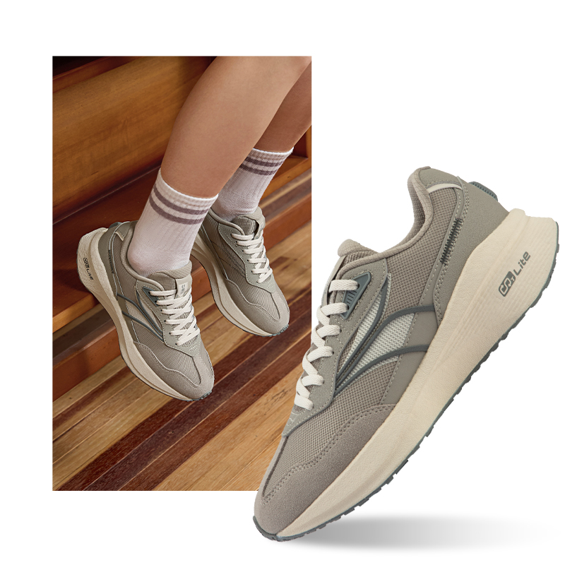 移动端：361° 小鹿鞋361度女鞋运动鞋2024秋季耐磨防滑老爹鞋子女子增高休闲