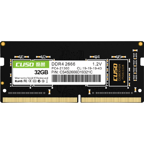 CUSO 酷兽 32GB DDR4 2666MHz 笔记本内存条 332.1元