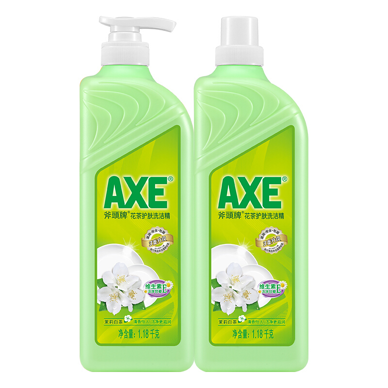 AXE 斧头 花茶护肤洗洁精 1.18kg+1.18kg补充装 15.56元（需用券）