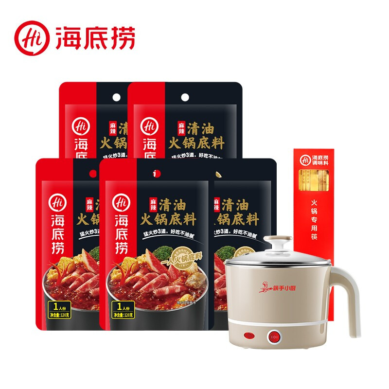 海底捞 火锅底料 醇香牛油*3+番茄底料*3 （5.5r/袋） 32.95元（需用券）