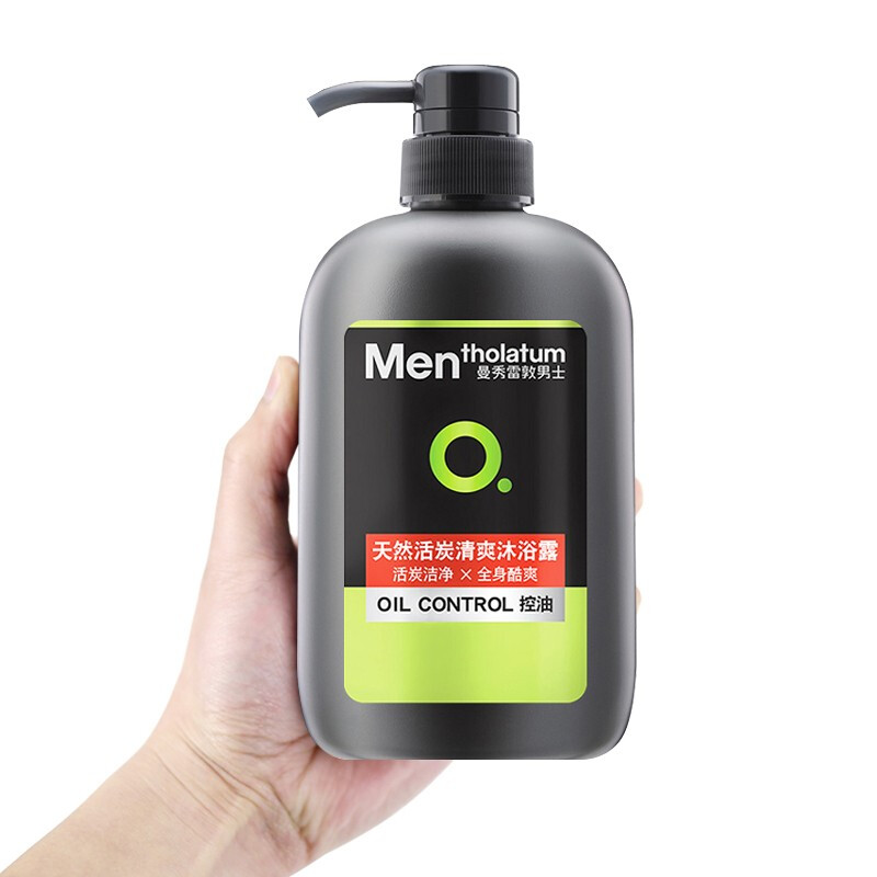 MENtholatum 曼秀雷敦男士 OC控油清爽系列 男士天然活炭清爽沐浴露 500ml 16.71元