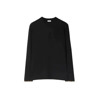 BURBERRY 自营Burberry/博柏利 男士圆领棉质袖口格纹饰边长袖T恤 1057.01元 - 86线报 BURBERRY 自营Burberry/博柏利 男士圆领棉质袖口格纹饰边长袖T恤 1057.01元 - 86线报