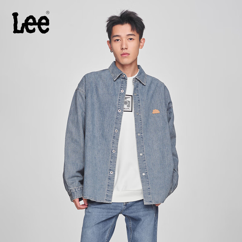 Lee24早秋舒适版浅蓝色男长袖牛仔衬衫LMT0078065FQ 浅蓝色 XXL 799元（需买2件，