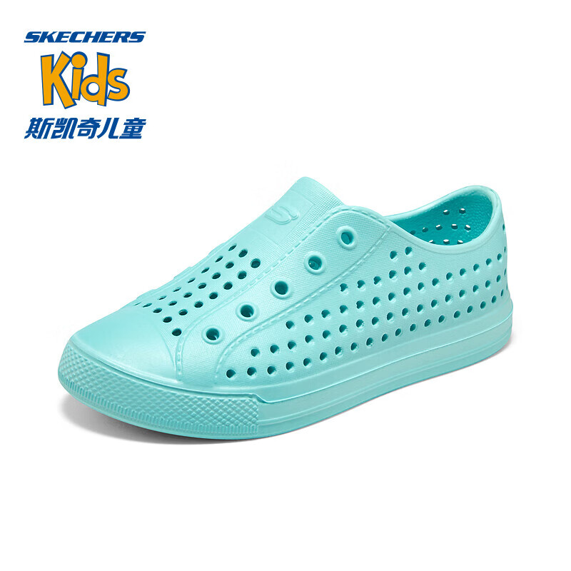 Skechers斯凯奇童鞋夏季女大童凉鞋一脚蹬包头洞洞鞋涉水鞋 84元（需领券）