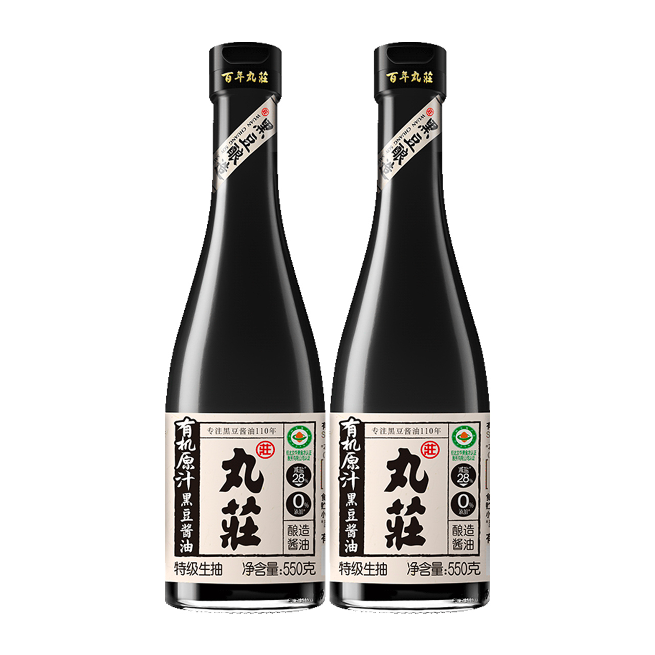 88VIP：丸莊酱油 丸莊 有机原汁黑豆酱油 550g*2瓶 29.89元（需买3件，共89.67元