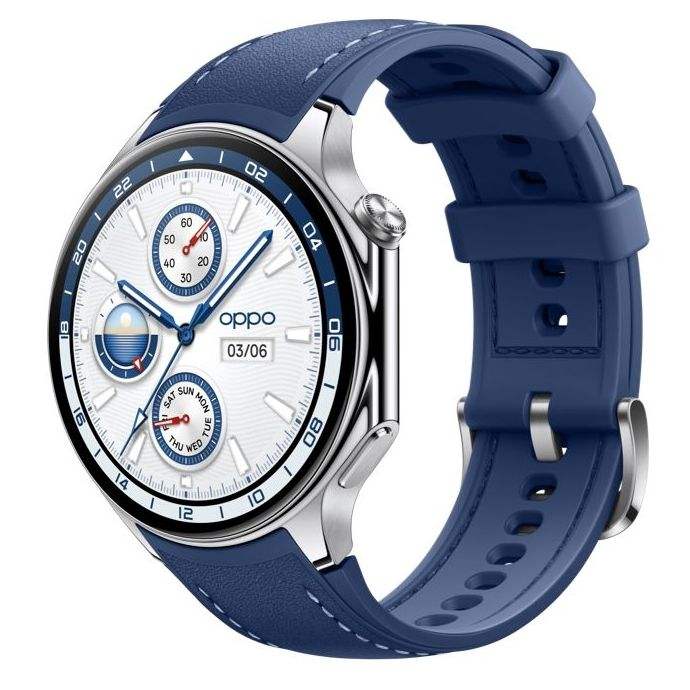 拼多多百亿补贴:OPPO Watch X全智能手表运动健康电话手表蓝宝石水晶表镜精准