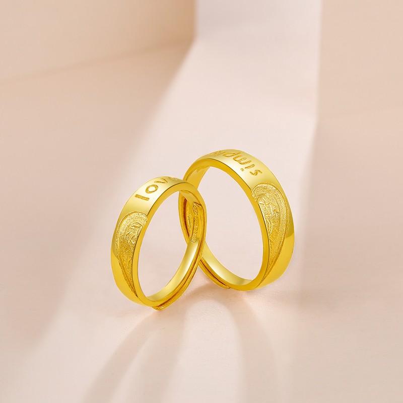 周六福 黄金戒指 戒SimpleLove结婚戒指活口 计价T 单只 男戒15号 5960元（需用