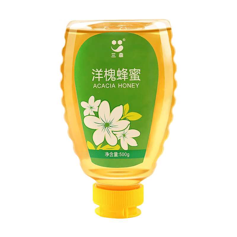 三森 洋槐蜂蜜槐花蜜单花蜂蜜农家自产成熟蜜 洋槐蜜500g 9.9元