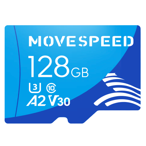 MOVE SPEED 移速 YSTFT300 MicroSD存储卡 128GB（V30、U3、A2） 39元