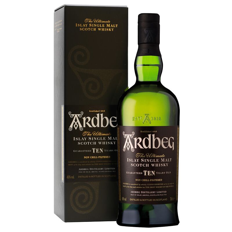 Ardbeg 雅柏 10年 单一麦芽 苏格兰威士忌 46%vol 700ml 347元（需用券）