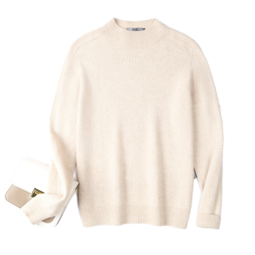 雪中飞 秋冬热卖100﹪绵羊毛纯色显瘦保暖半高领毛衣女打底羊毛衫 86元（超