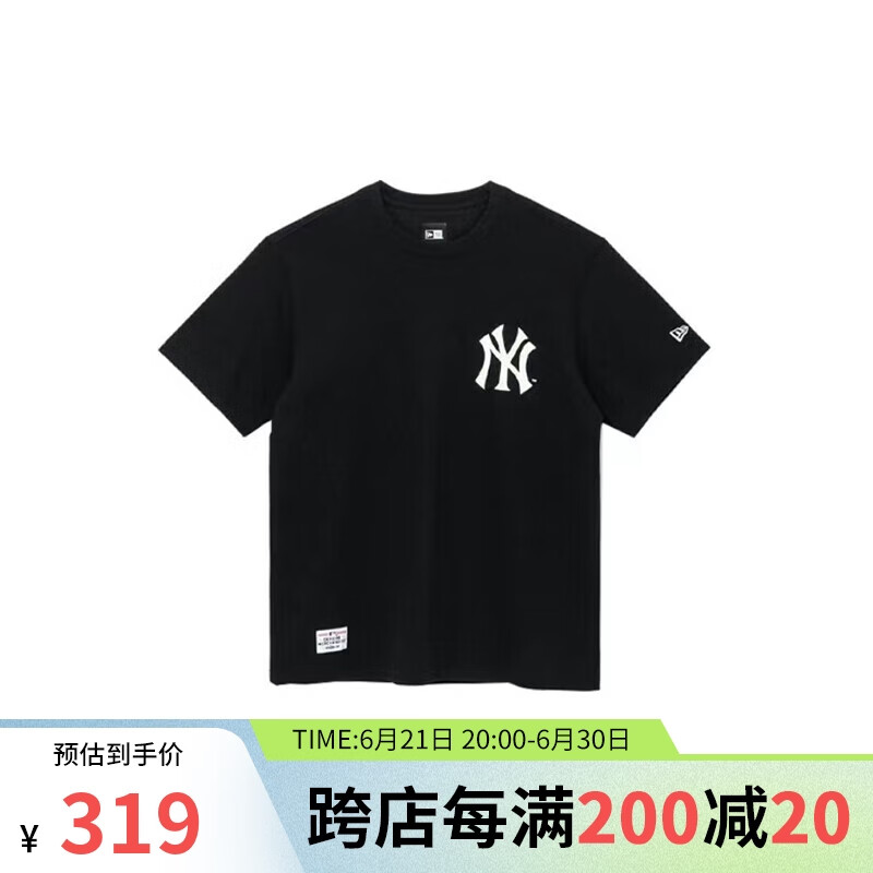 NEW ERA 纽亦华 男款MLB系列纽约洋基队套头圆领T恤13086597-XXL ￥189.6