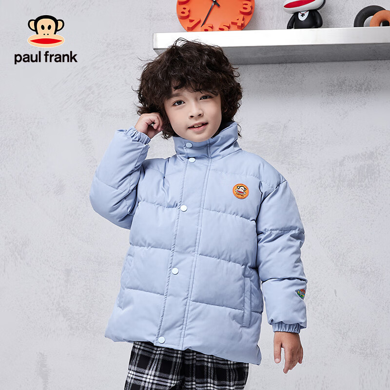 大嘴猴 童装冬季棉服 中大童休闲舒适保暖 灰蓝 46.9元（需用券）
