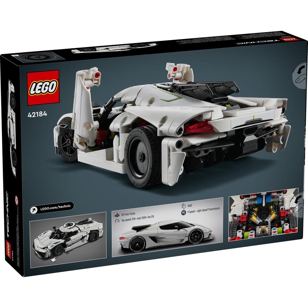 LEGO 乐高 积木机械组系列42184 柯尼塞格白色超跑男孩儿童玩具七夕节礼物 398