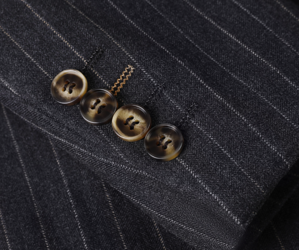 G·MONS 吉约蒙 戗驳领条纹双排扣西服GXF0616