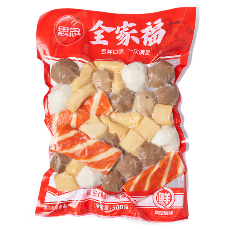 思念 火锅丸料全家福 500g 专区任选 *5件 59.9元（11.98元/件、包邮）