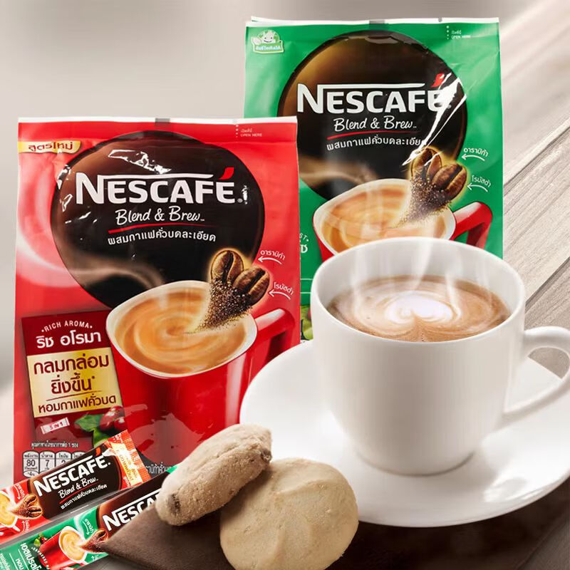 Nestlé 雀巢 Nestle三合一深度烘焙芳香速溶咖啡 阿拉卡比豆 泰国原装进口 混
