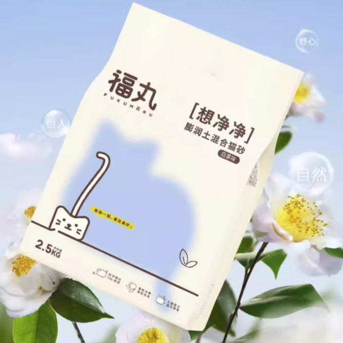 FUKUMARU 福丸 白茶混合豆腐猫砂2kg 10.5元