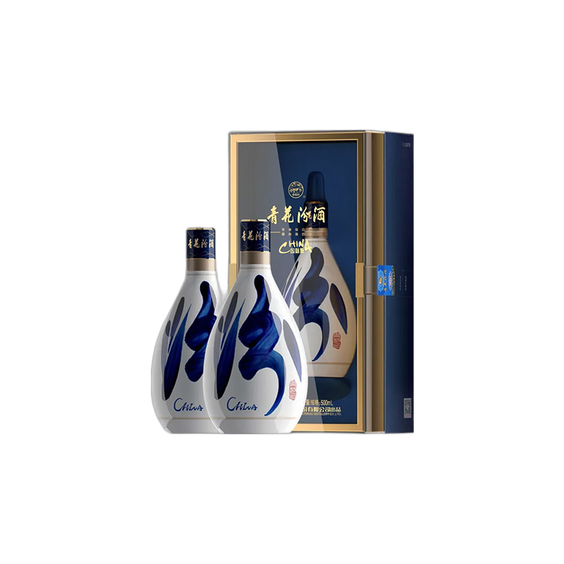 淘金币可用、今日必买：汾酒 青花30复兴版 53%vol 清香型白酒 500ml*2瓶 1051.5