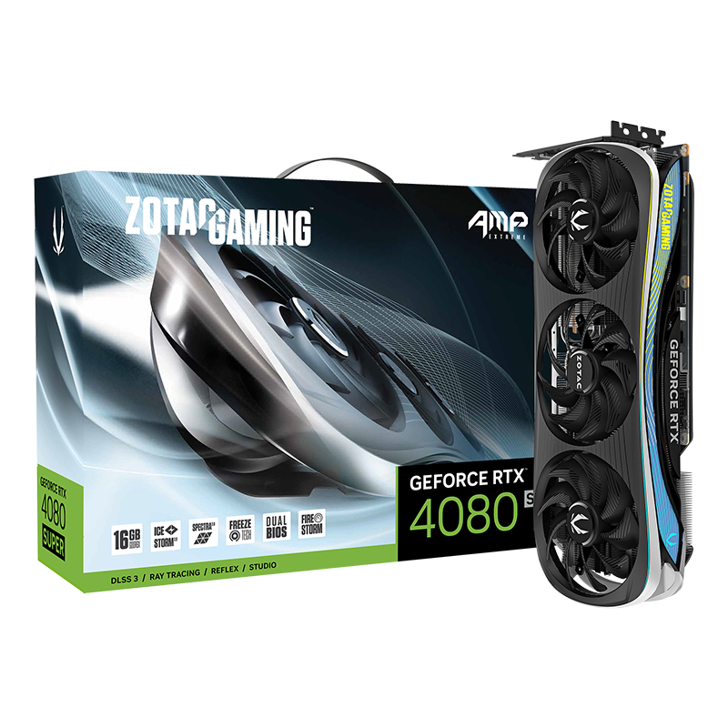 ZOTAC 索泰 GeForce RTX 4080 SUPER 16GB GDDR6X AMP EXTREME AIRO 显卡 8649元