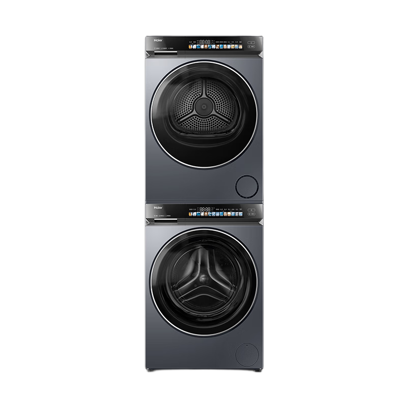 国家补贴:海尔 Haier 云溪系列 XQG100-BLEG583HU1+GA100-STQ583HU1 洗烘套装 优雅极夜灰 10049.61元