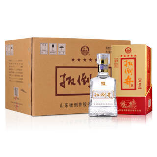 京东plus会员扳倒井52度浓香型白酒纯粮酿造送礼品袋500ml6瓶整箱装