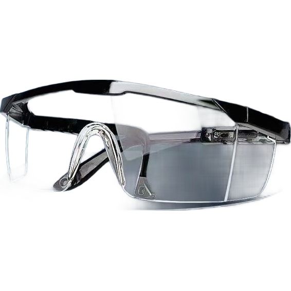 护目镜防护眼镜透明款 黑色 1个装 0.99元