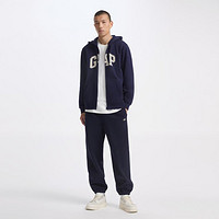 Gap 男女装2024秋季字母印花logo抓绒连帽卫衣休闲外套658736 ￥118.15