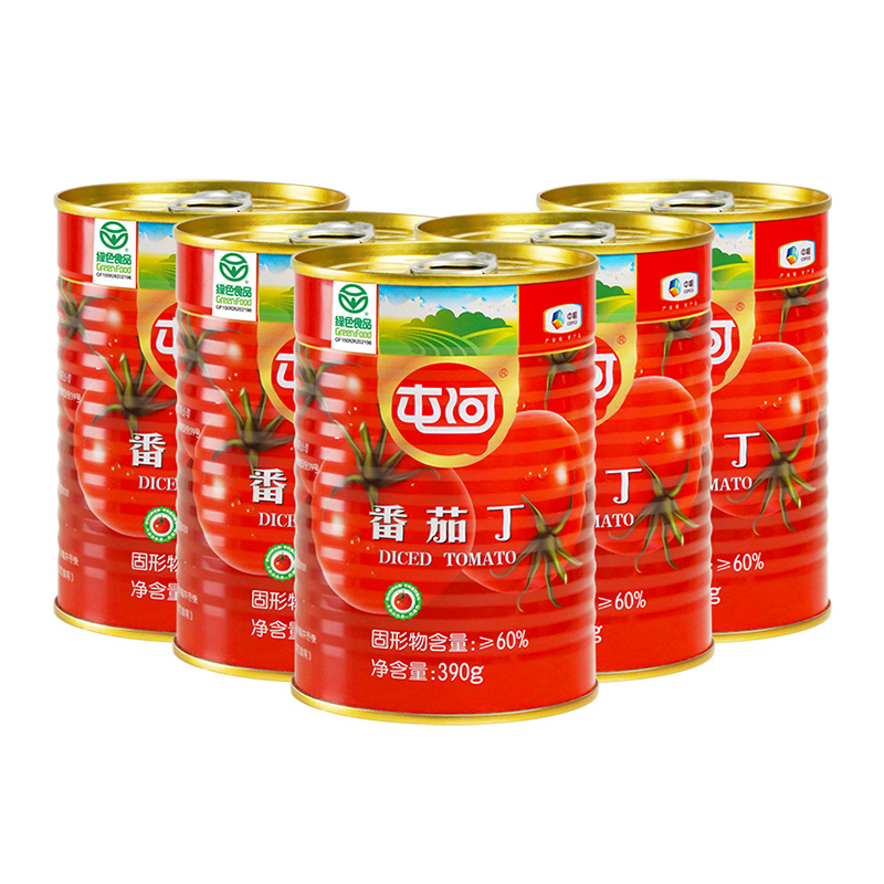88VIP：屯河 5罐*390g！新疆内蒙番茄丁0添加剂番茄罐头火锅炒菜意面酱 21.43元