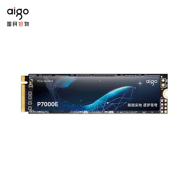 aigo 爱国者 P7000E NVMe M.2 SSD固态硬盘 1TB（PCI-E 4.0） 359元