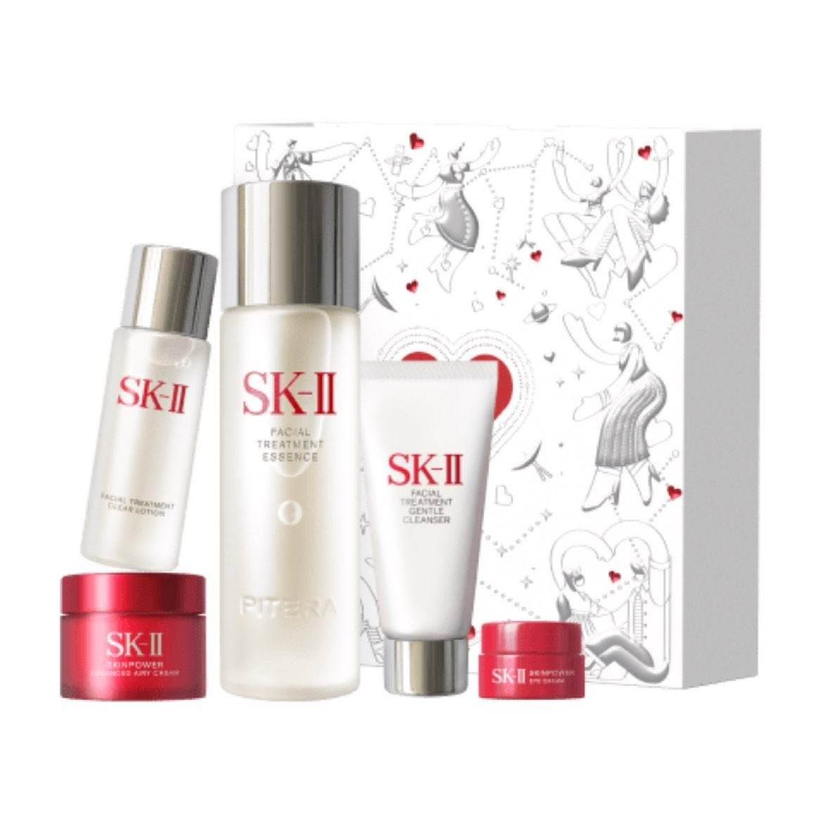 PLUS会员：SK-II 护肤套装 含精华露75ml+嫩肤露30ml+眼霜2.5g+精华露15ml+洁面膏20g