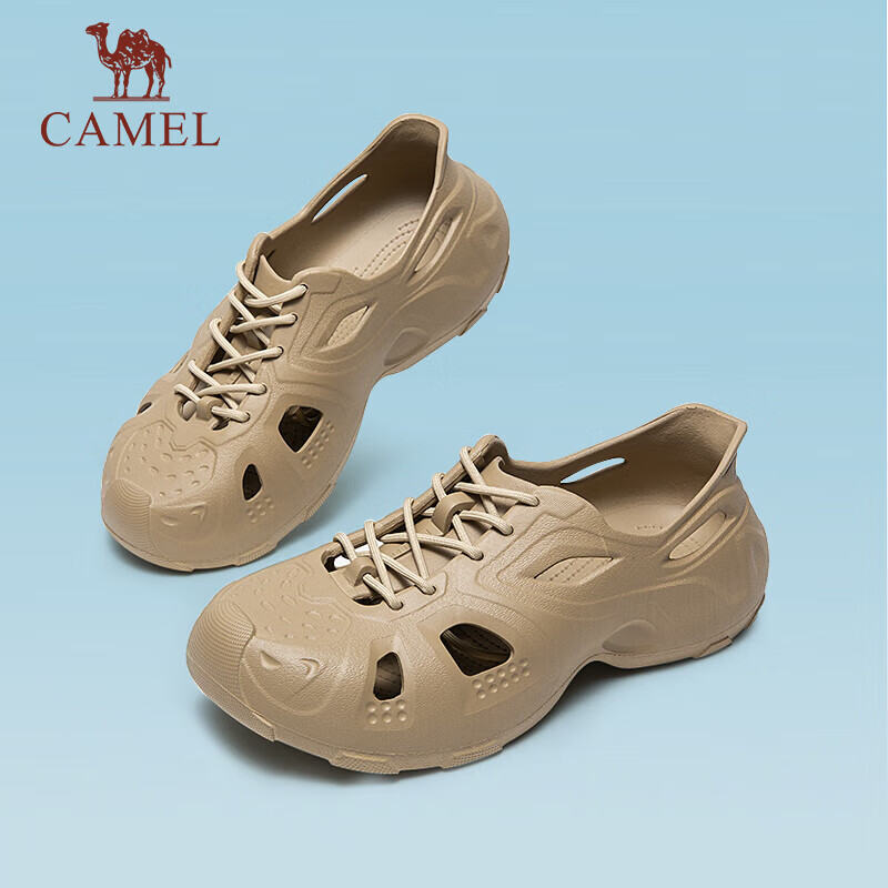 CAMEL 骆驼 男士坦克洞洞凉拖鞋时尚厚底凉鞋 G13M810102 藜麦色 42 139元
