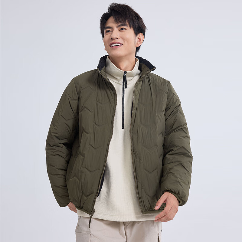 京东京造 拼接摇粒绒羽绒服 撞色-青光黑 XL 275.51元（需用券）