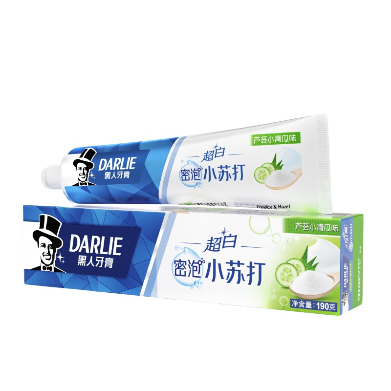 DARLIE 好来 超白密泡小苏打牙膏 芦荟小青瓜味 190g 11.89元