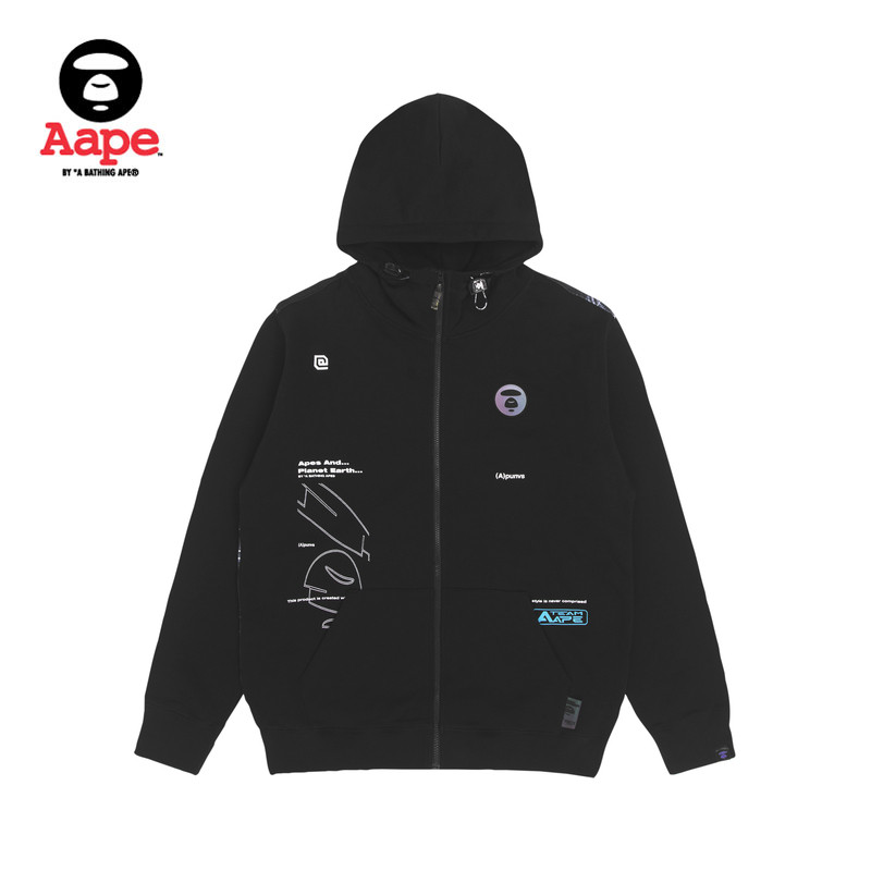 Aape 旗舰店男装秋冬字母图案电竞潮流印花连帽卫衣外套3965XXJ 492元（需用券