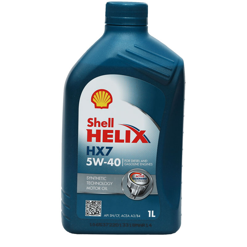 Shell 壳牌 HX7系列 蓝喜力 5W-40 SN级 半合成机油 1L 德版 25.31元包邮（双重优惠