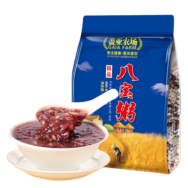 盖亚农场 八宝粥米 1kg 9.81元（需用券）