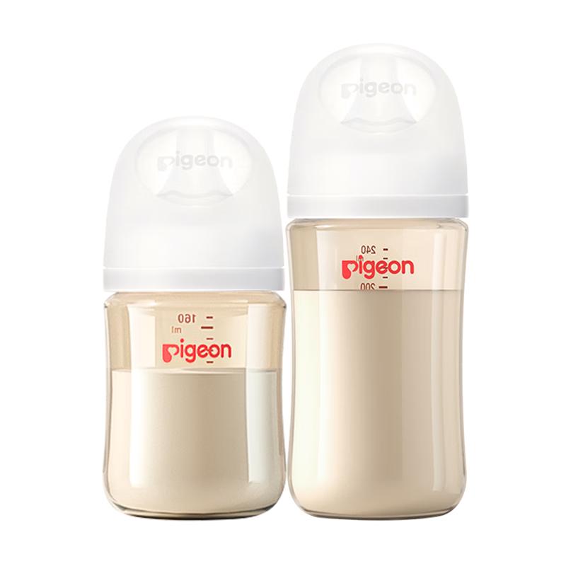 贝亲 PPSU奶瓶宽口径 自然实感 含衔线设计 160ml 0-3个月 +240ml 3-6月 147.25元（