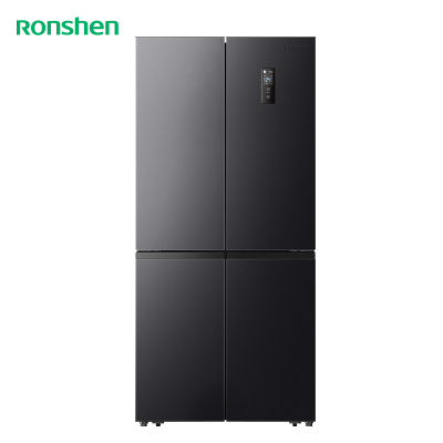 Ronshen 容声 520升十字双开四开门冰箱灰色家用超薄可嵌入式变频一级能效无