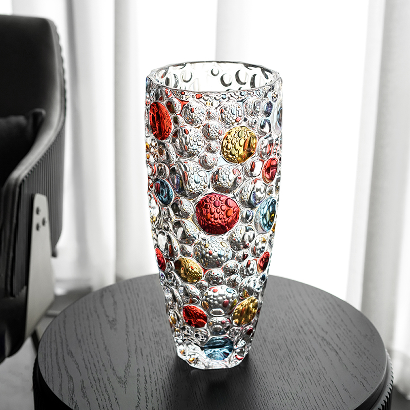 BOHEMIA 捷克进口水晶玻璃花瓶 里斯本彩色手工客厅摆件北欧装饰品 516元（需