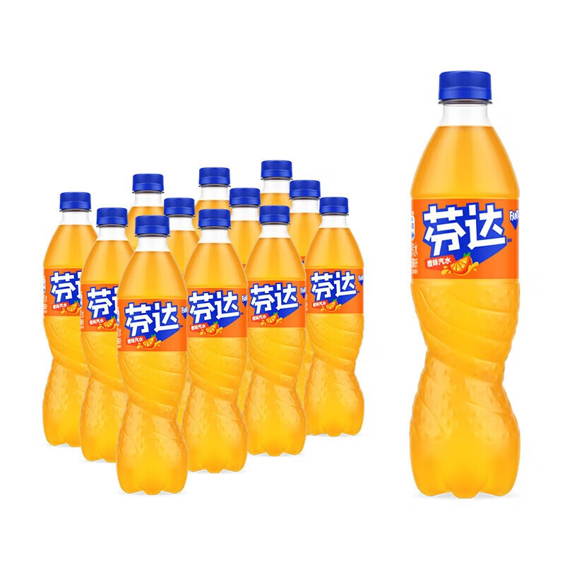 Coca-Cola 可口可乐 Fanta 芬达 汽水 橙味 500ml*12瓶 23.4元（需买2件，共46.8元）