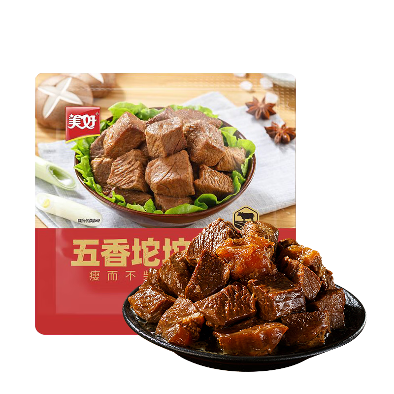 美好 五香坨坨牛肉150g 18.70元包邮（需试用）