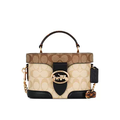 88VIP：COACH 蔻驰 女士GEORGIE 系列手提包单肩包卡其色 910.38元（需领券）